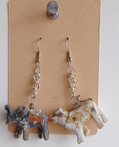 Vintage Charm Earrings B (Silver Wire )